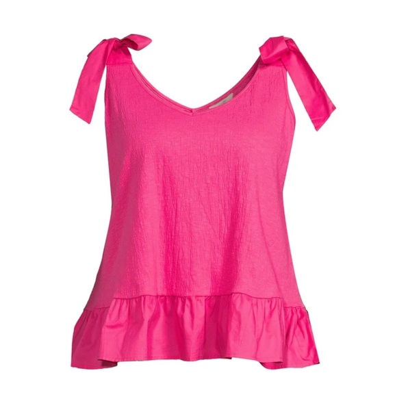 Terra & Sky Tops - NWT Pink Tie Knot Tank Size 0X (14W)